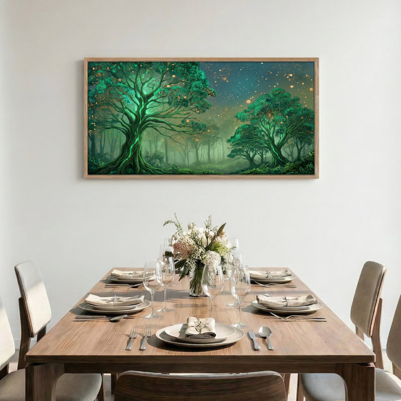 Tableau encadré sur toile « Forêt mystique », 1 pièce, 147 x 71 cm, 58 po x 28 po