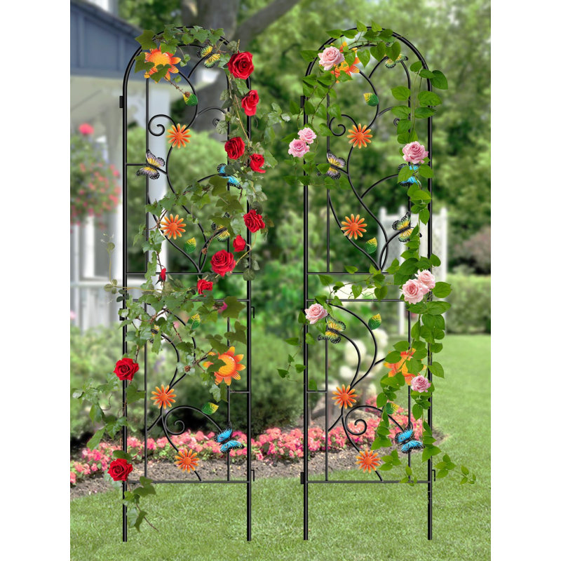220cm H x 50cm W Metal Gothic Trellis
