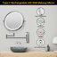 Miroir de maquillage mural rechargeable Mentasta, écran tactile DEL et pivotant sur 360 °-1281315941