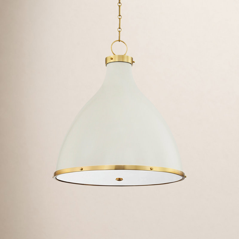 Grand luminaire suspendu 3 lumières Eliza, Laiton vieilli