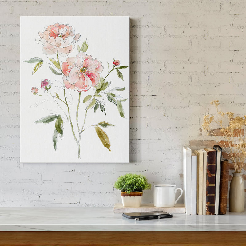 Carnet de croquis «Cottage Rose I», reproduction d'art sur toile tendue, H 20 po x l 16 po x P 1 po