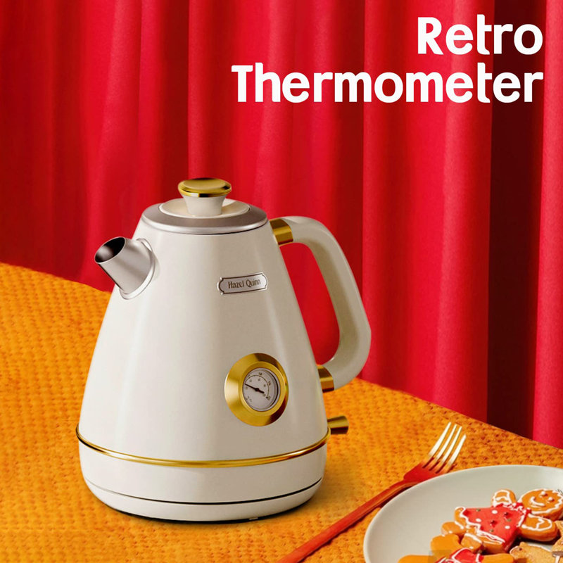 1.7 Liters Tea Kettle with Thermometer, Pearl White