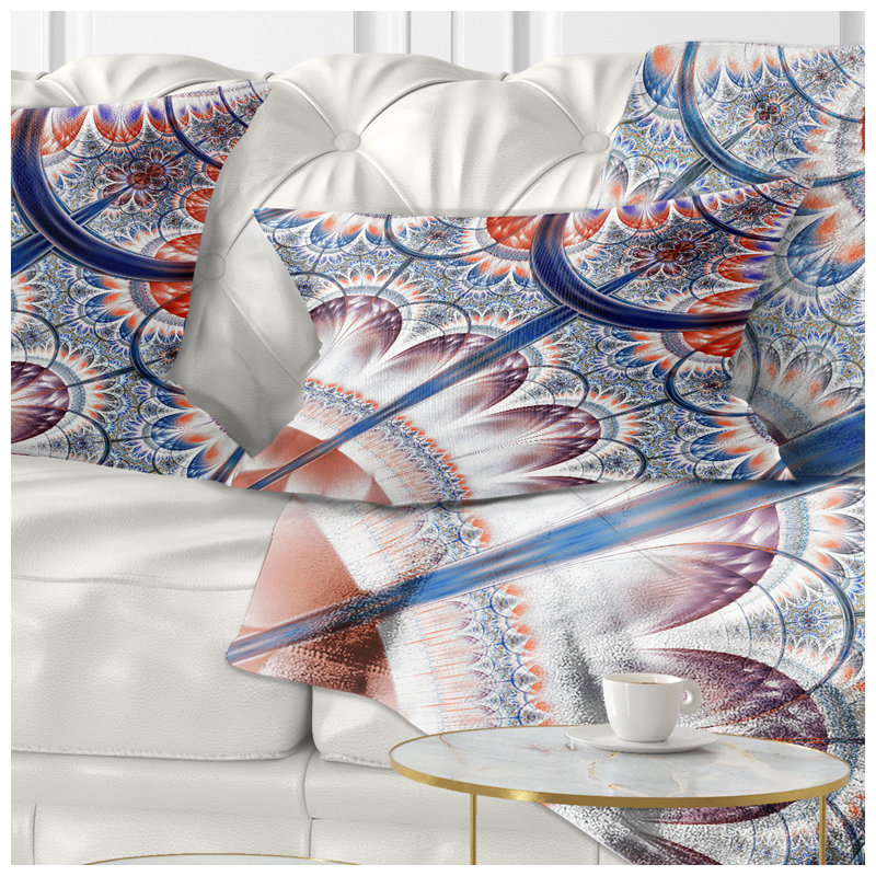 Coussin lombaire à motif floral fractal
