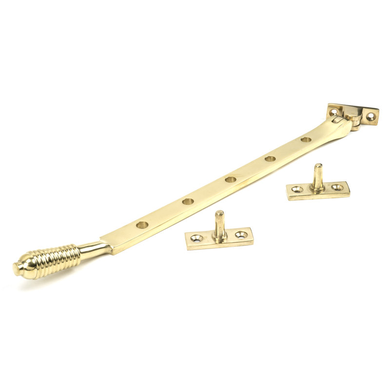 Reeded Stay Door Accessory, Polished Brass