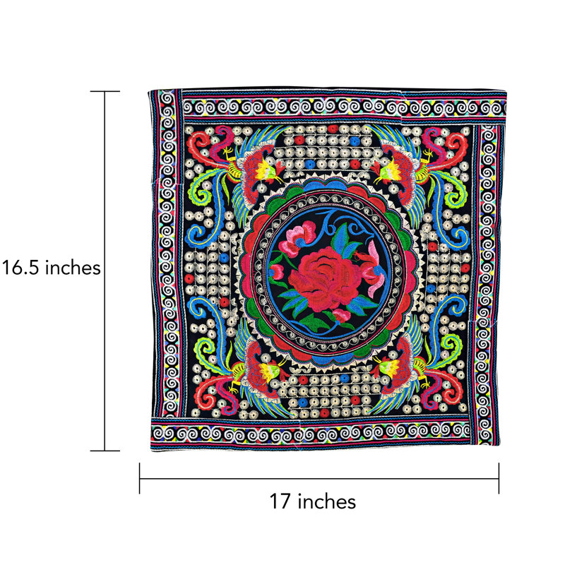  Housse de coussin en coton floral 17 po