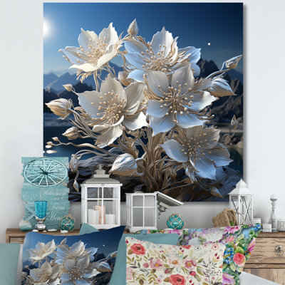Sunlit Poinsettia Serenade, reproduction d'art sur toile