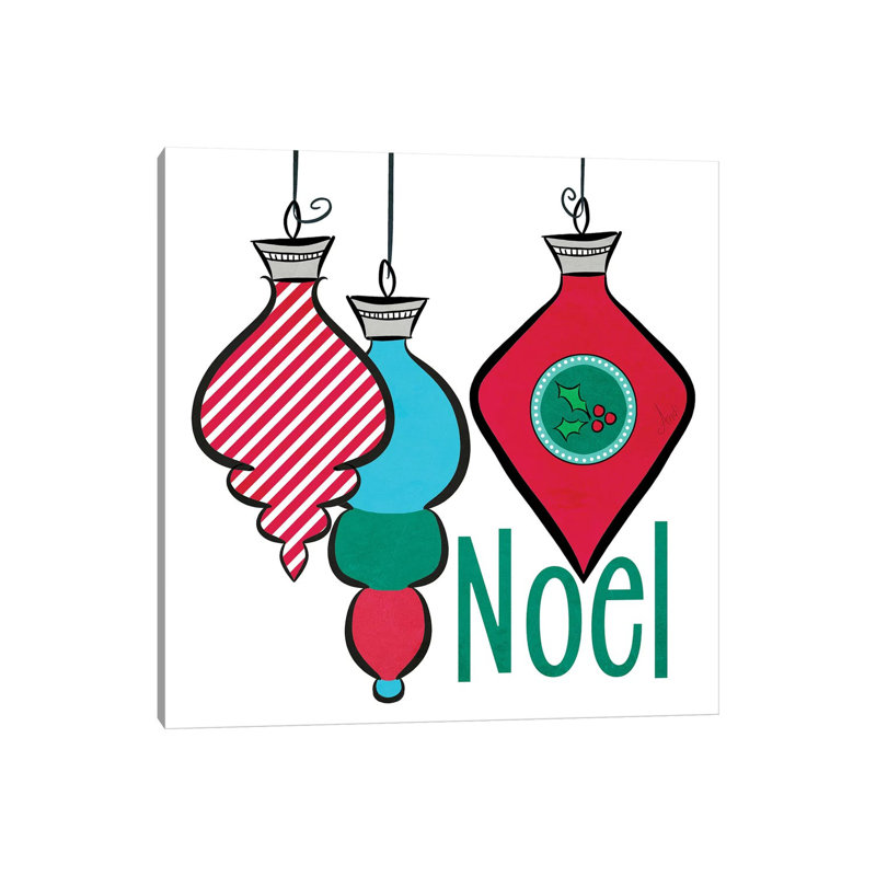 Joyful Christmas Ornaments Iii 1 Piece Wrapped Canvas Wall Art, 45.72 cm H x 45.72 cm W x 1.91 cm D