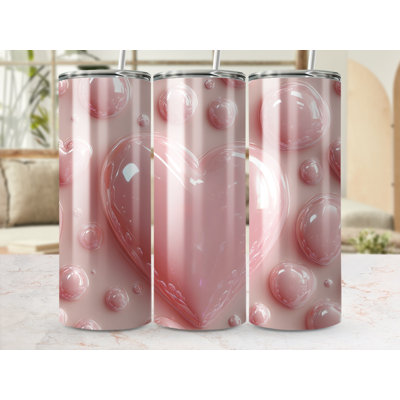 Choose Handmade Tumblers 591ml Vacuum Insulated Stainless Steel (18/8) Travel Tumbler with Straw