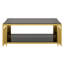 Table basse moderne rectangulaire noire, miroir-70372655