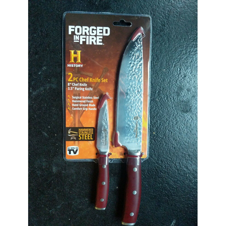 Forged in Fire 2 Pieces Chef Knife Set, As Seen on TV + FREE