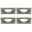 Bague de finition interchangeable de 10 cm (4 po) pour luminaire encastré, ronde, nickel satiné-135947497-136247544