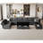 Ashbury Ivery 169.4'' Large U-Shaped Variable Sectional Couch Module Polyester Blend Sofa with Storage-1703748094