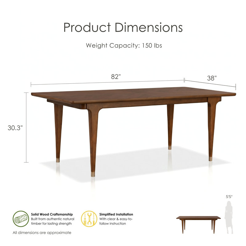 Oberlander 7-Piece Dining Table Set, 7 Pieces: Table, 6 Chairs