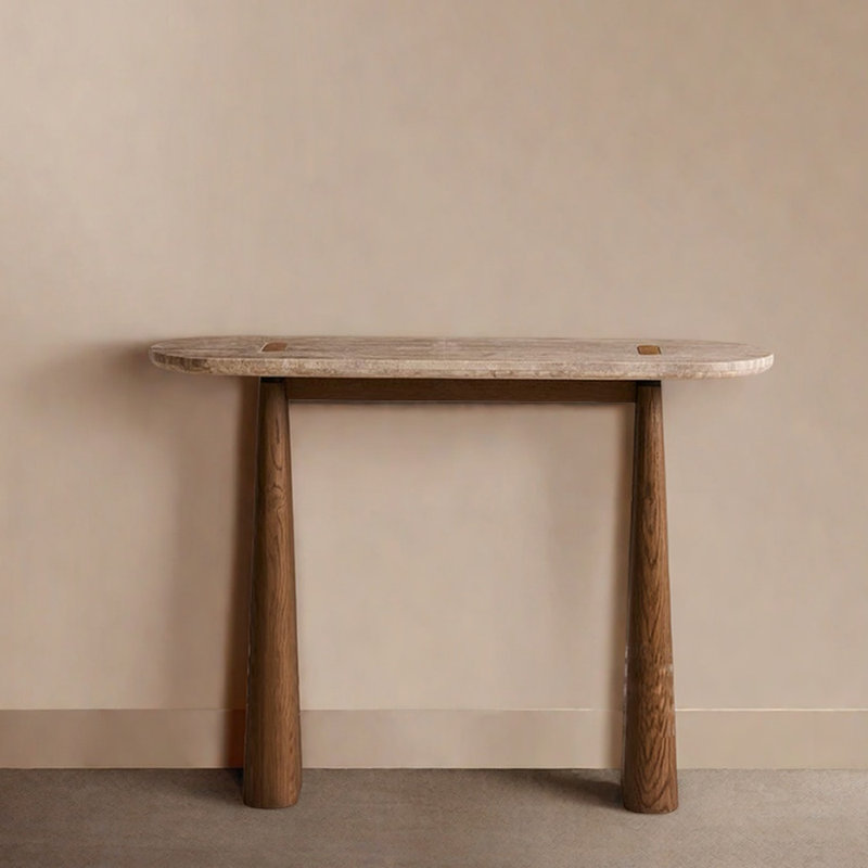 Console en bois massif de style chinois, H 33,5 po x l 45,3 po x P 15 po
