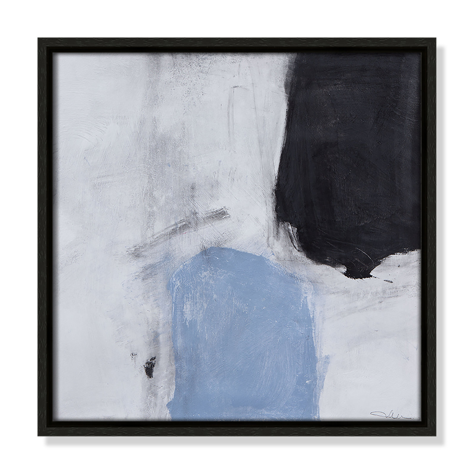 From Powder Blue to Onyx Print, 13.5" H x 13.5" W, Espresso