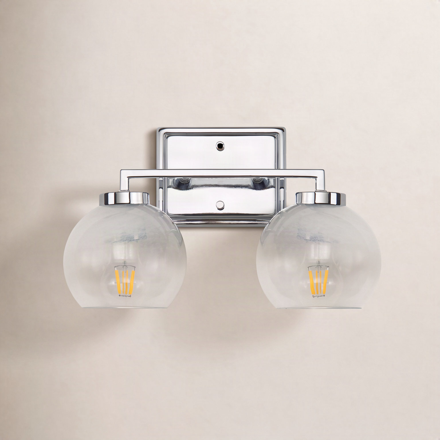 2-Light Vanity Light, Chrome