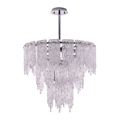 Gisel 10 LT Polished Chrome Tiered Chandelier Kalco