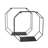 Stepanie 2 Piece Octagon Metal Accent Shelf