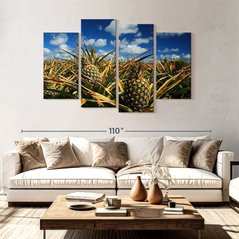 Yarlin Thailand Pineapples, 54" H x 84" W