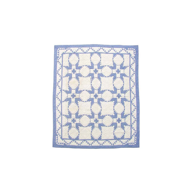 Feathered Star Traditional Cotton Geometric Shapes Quilt, Full / Queen