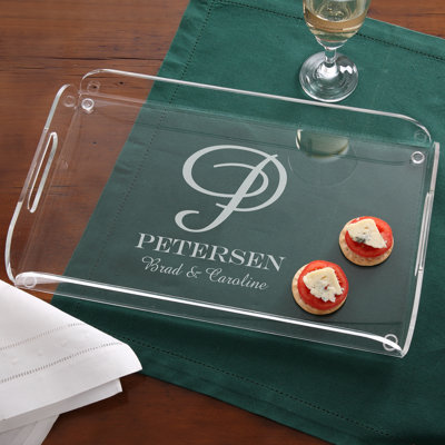  Our Monogram Personalized Acrylic Serving Tray
