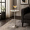Table d'appoint décorative en marbre avec base en métal Jackest