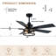 Ventilateur de plafond 52 pouces Farmhouse