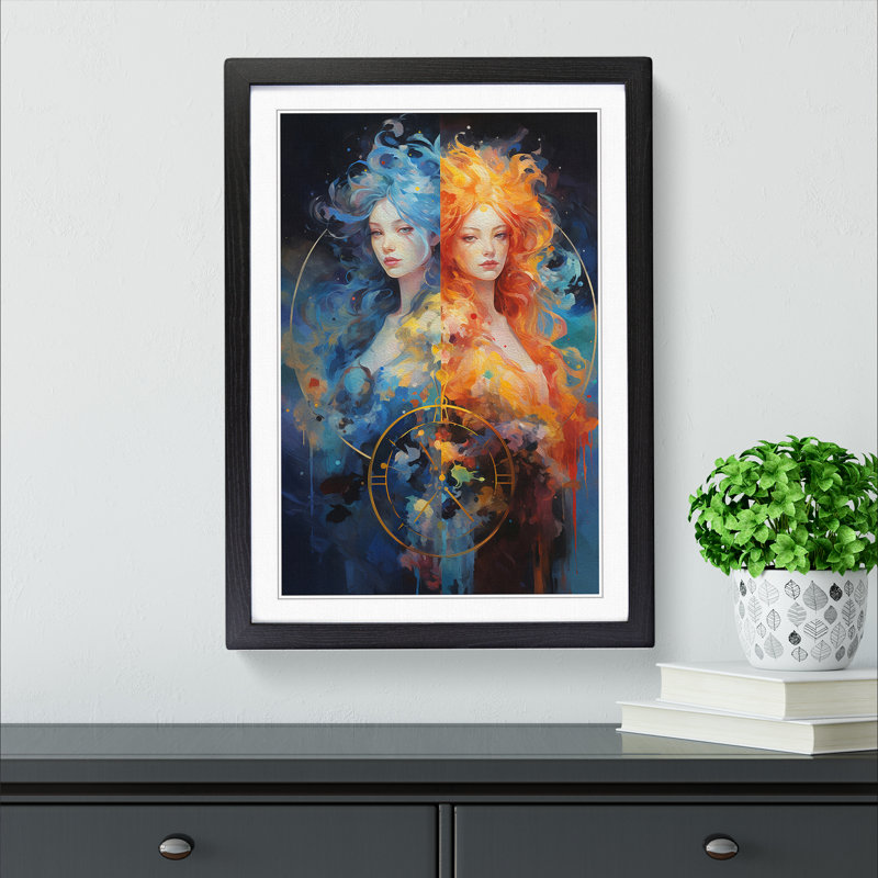 Single Picture Frame Print on Wood, Black Framed, 64cm H x 46cm W