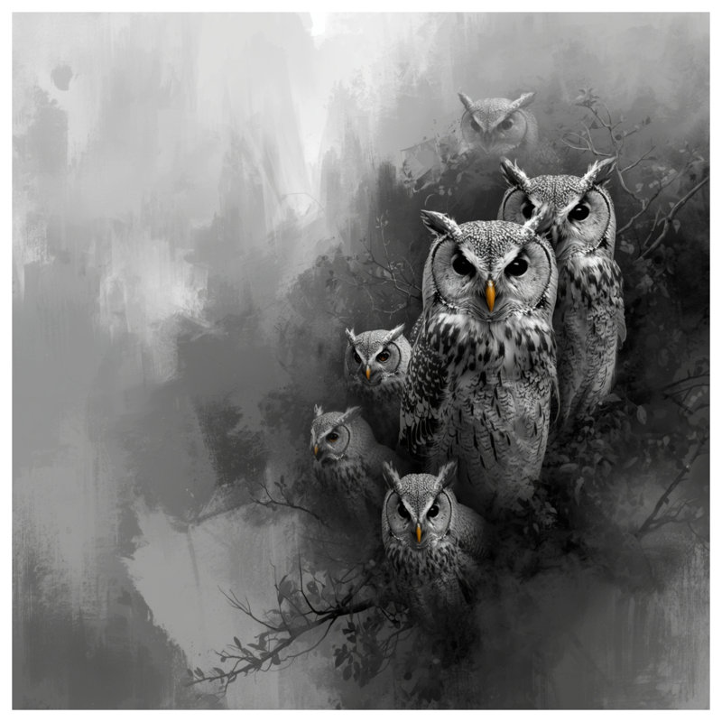 Housses de couette Group Of Owls, Très grand lit