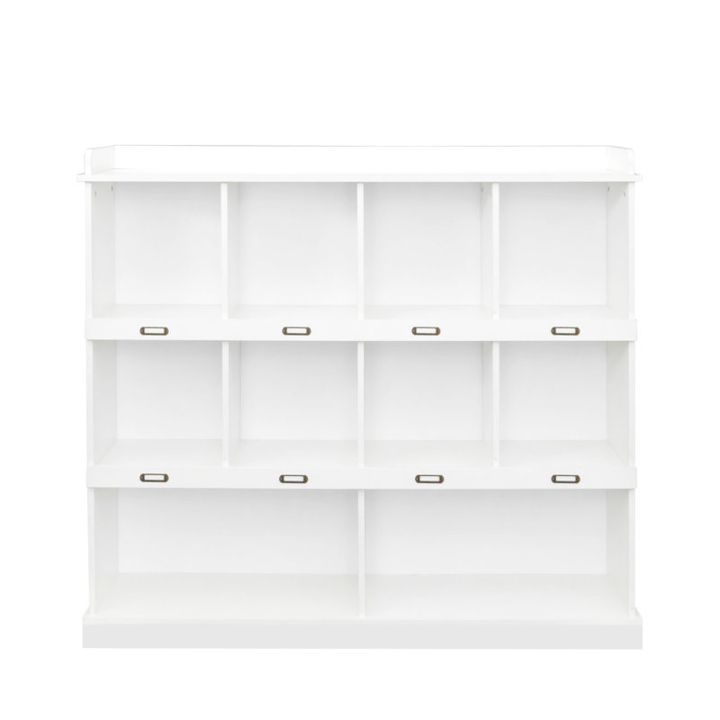 10-shelf Bookcase, White - 52.7"x11.85"x47.66" For All Your Storage Needs Bookcase In Holds Electronics & Accessories Modern