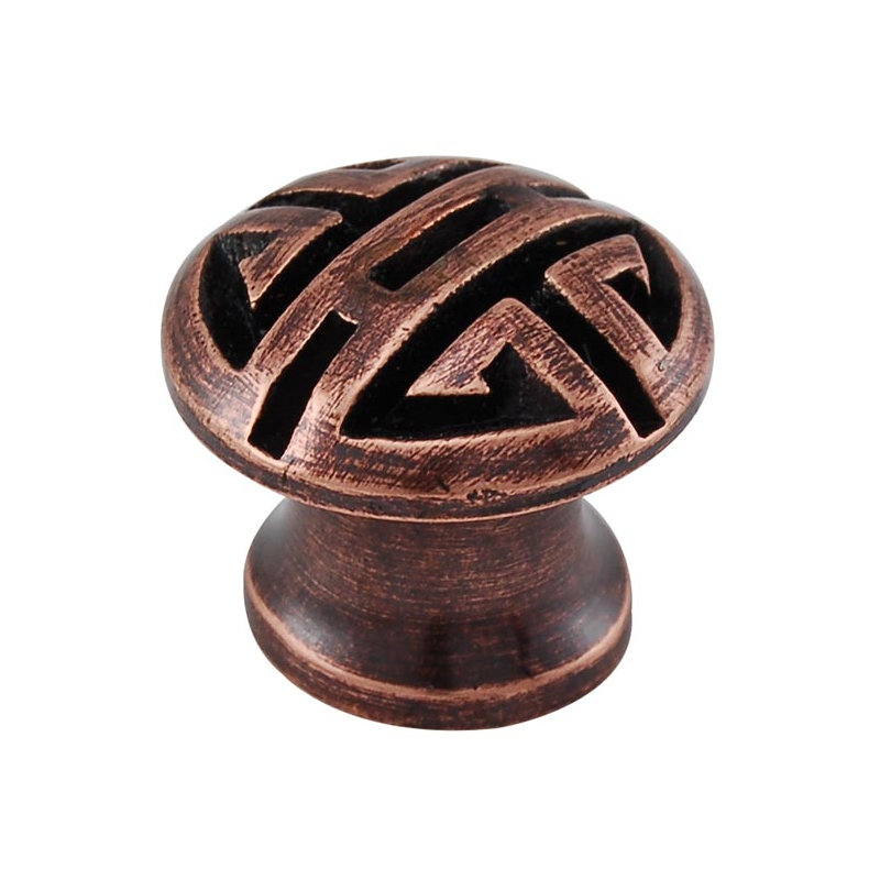 Camesana Mushroom Knob, 1" H x 1" W x 0.75" D, Antique Copper