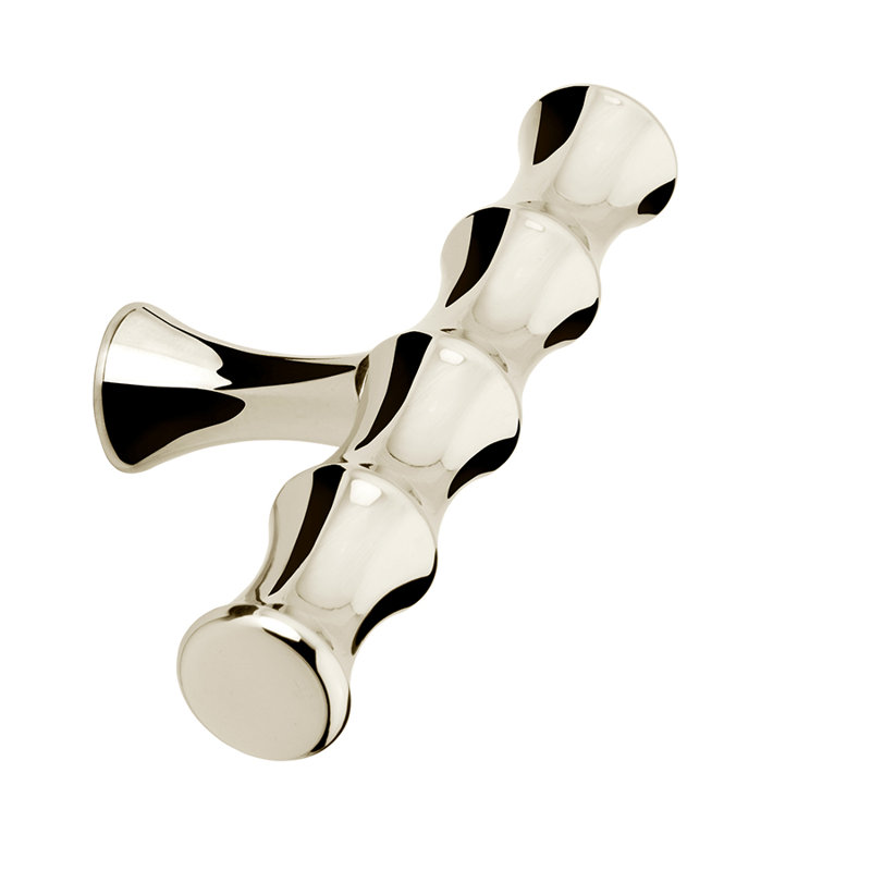 Stalk Bar Knob Knob, Polished Nickel, 2.17" H x 2.15" W x 2.15" D