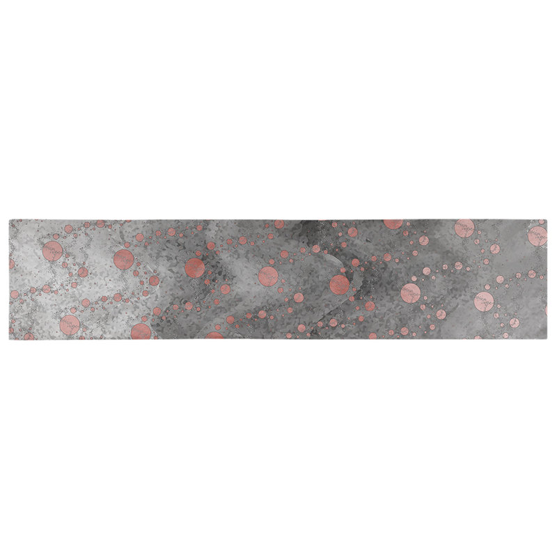 Avicia Table Runner, 90" x 16", Red/Black