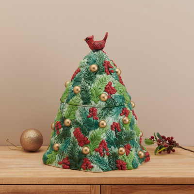 Fitz and Floyd Holiday Christmas Tree Cookie Jar