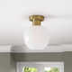 Tuscany Single Light Glass Semi Flush Mount
