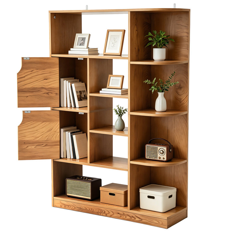 120cm H x 80cm W Cube Bookcase, Brown