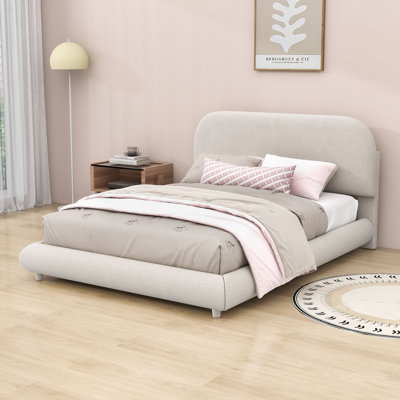 Lit plateforme tapissier Velzian
