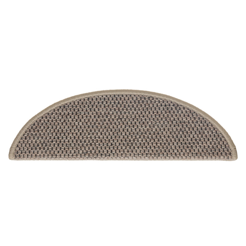 Shellson Non-Slip Stair Tread, Dark Beige, Semi-Circle 17cm x 56cm