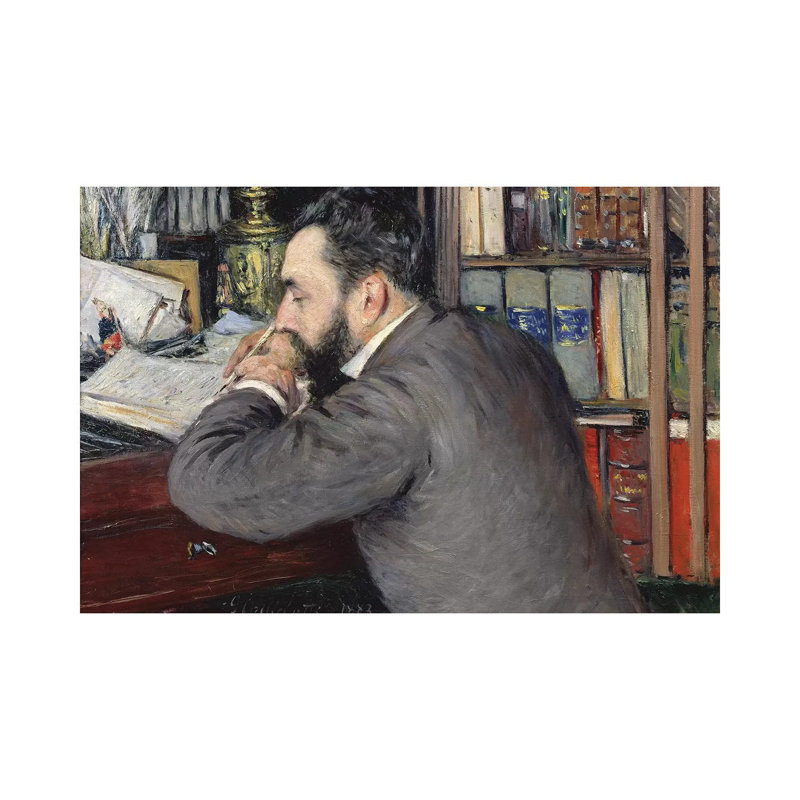 Portrait Of Henri Cordier (Teacher At The School Of Oriental Languages) by Gustave Caillebotte - Wrapped Canvas Painting