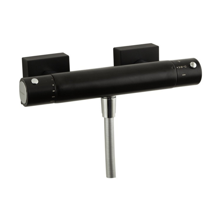 Robinet de baignoire Arola, Noir et chrome