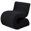 Chaise courbée rembourrée sans accoudoirs Charcoal Boucle-1664403789