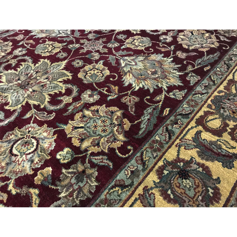 Trinity Wool Oriental Area Rug in Red/Gold