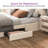 Upholstered Storage Bed with 3 Drawers & LED Light-15158270-12746646