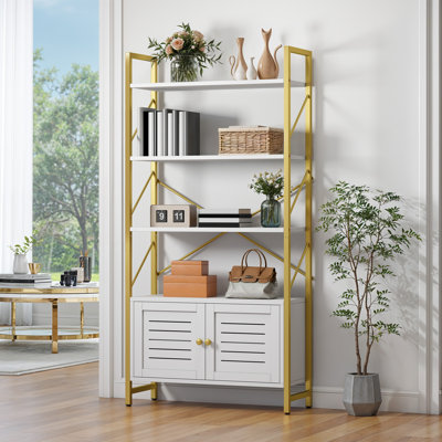 162.6 cm H x 80 cm W Iron Book Cabinet Bookcase