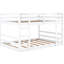 Lit simple au-dessus d'un lit superposé blanc, fabrication de la structure, pour une qualité de longue durée, garde-corps sur toute la longueur, s'adapte à la structure en pin des matelas, contrôle de la qualité, standard