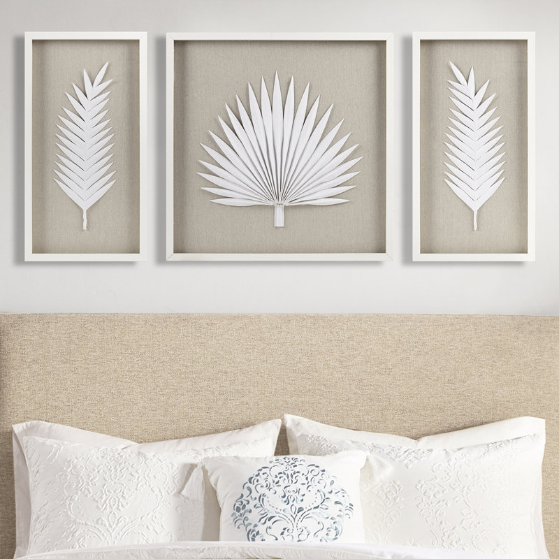 3 feuilles de papier de riz décoratives - faites à la main à l'intérieur, encadrées, 3 pièces