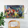 Deer In The Flower Garden by Franz Marc - Wrapped Canvas Painting