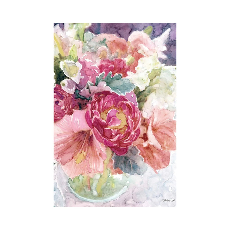 Garden Vase by Stellar Design Studio - Painting on Canvas, Wrapped Canvas, 20.32 cm H x 30.48 cm W