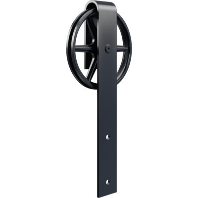 Premium Wagon Wheel Roller Hanger Steel Standard Single Door Barn Door Hardware Kit