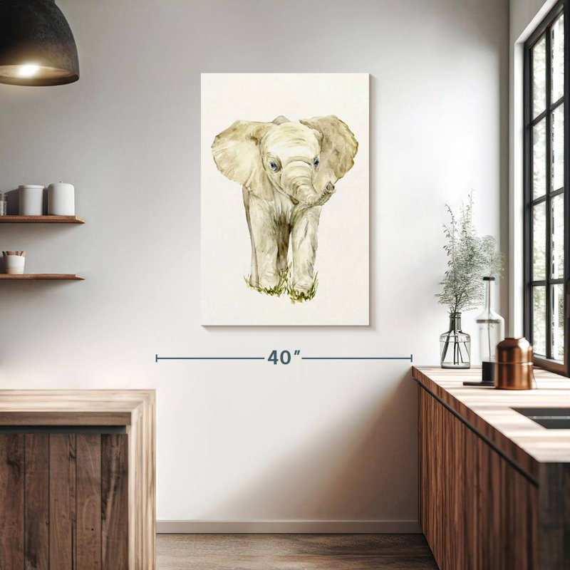 Brampt Baby Elephant I, 39" H x 26" W
